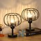 Black Metal & Crystal Table Lamp, Decorative Modern Desk Lamp for Home and Office